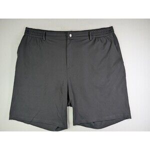 Gradual Shorts Men's XXXL 3X Black Elastic Waist Zipper Pockets Casual